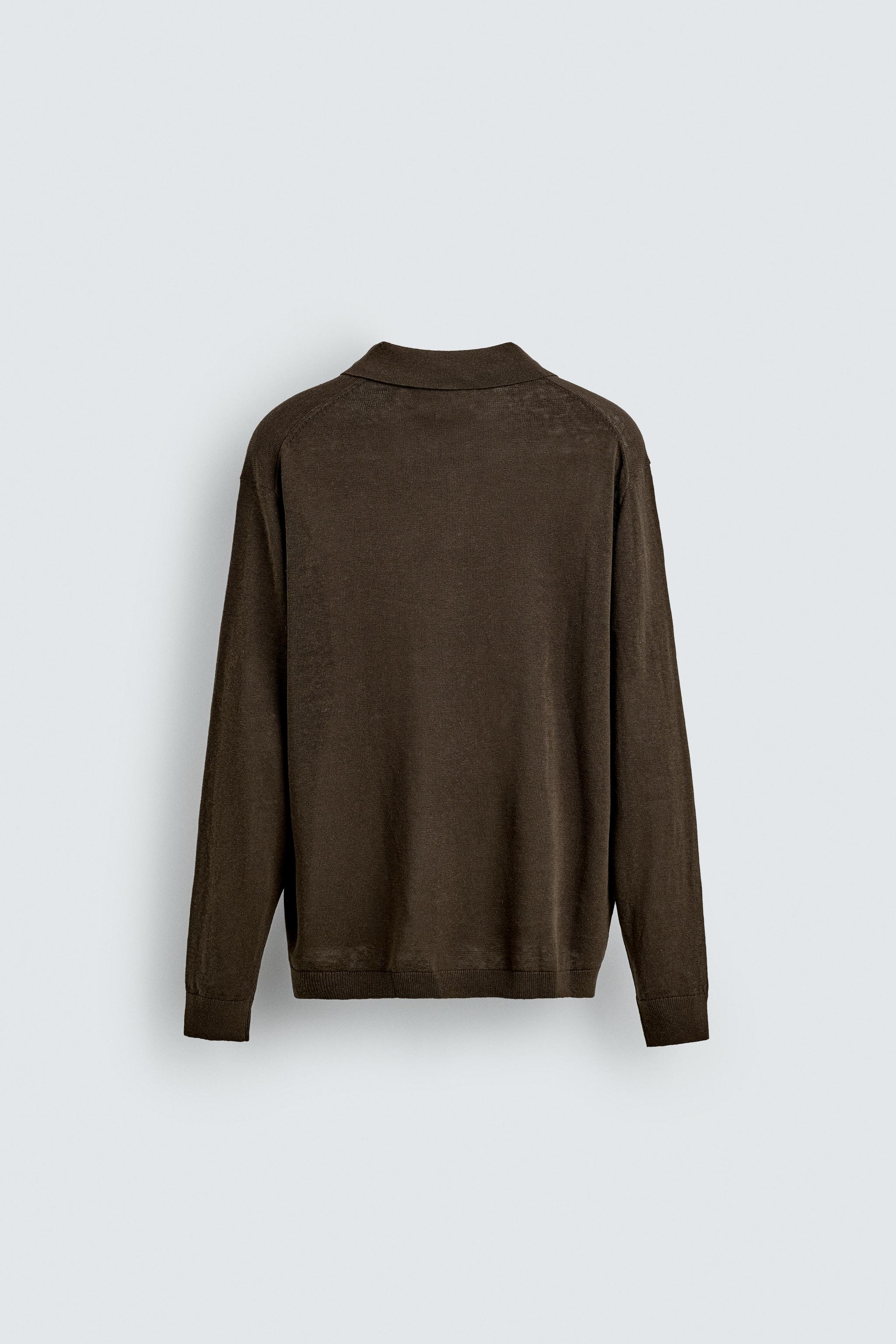 COTTON SILK KNIT POLO SHIRT